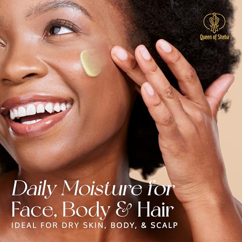 Queen of Shea East African Pure Shea Butter 8oz - Organic, Unrefined Face, Hair & Body Moisturizer