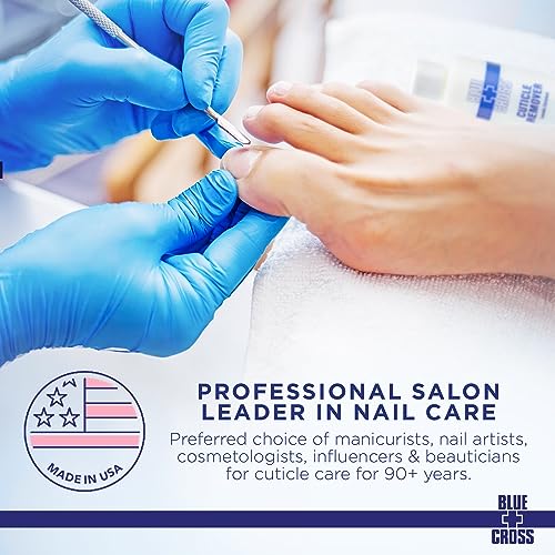 Blue Cross Hydrating, Moisturizing, Strengthening Cuticle Remover Oil with Lanolin + Extra Strength Callus Remover Gel for Heel or Feet, 16 oz each, 2 pack Bundle