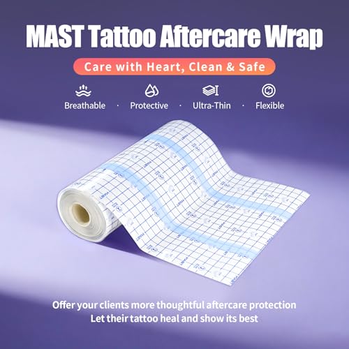 Mast Tattoo Second Skin Roll, 6" x 11 Yard Waterproof Aftercare Film