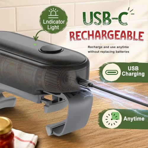 Rechargeable Electric Jar Opener for Seniors & Arthritis - Automatic Kitchen Tool