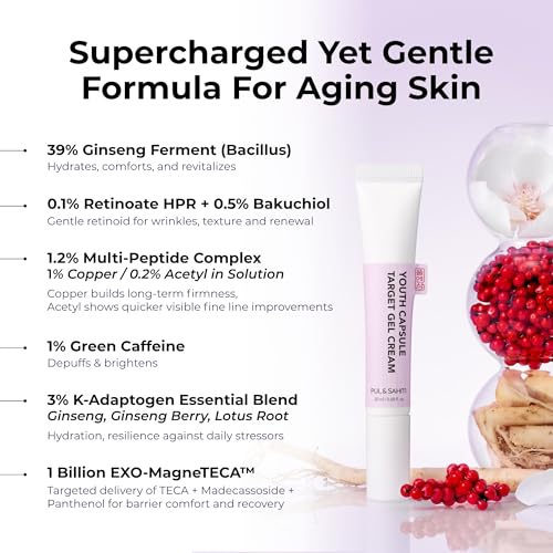 Supercharged Eye & Neck Gel with Retinol, Peptides & Caffeine - Firming & Wrinkle Care