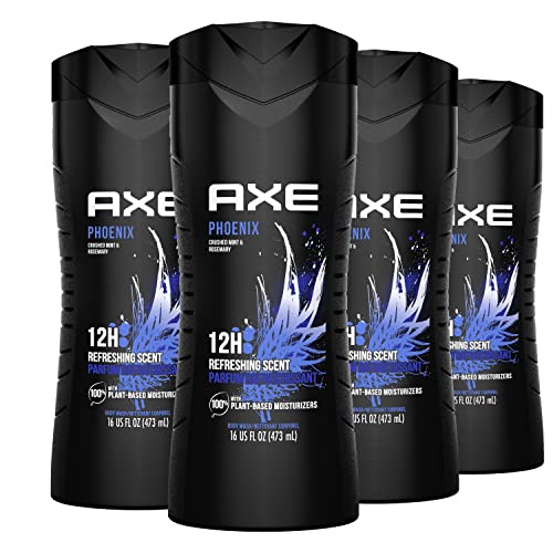 AXE Phoenix Body Wash Pack of 4 - 16 Fl Oz Each Men's Shower Gel