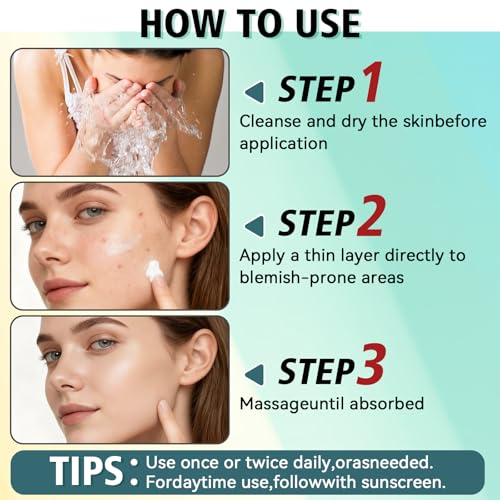 Acne Treatment for Face, Acne Cream, Pimple Cream Suitable for All Skin, Blemish Care Cream for Face and Body, Gentle Daily Skin Care for Oily & Blemish-Prone Skin, Helps Improve Skin Appearance