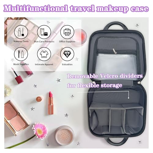 14 Inch Waterproof Hard Shell Makeup Case - Green, Travel & Organizer