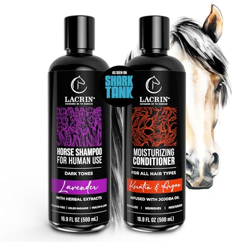 Lavender Shampoo & Keratin Conditioner Duo - 16.9 Ounce Pack of 2, Hydrating Hair Care Set