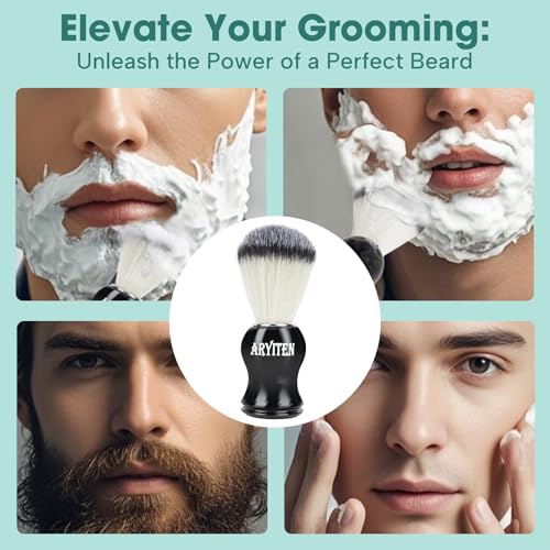 Shaving Brush Set for Men, Premium Shaving Kit for Men, Perfect for Wet Shave with Shaving Cream & Soap, Suitable for Razor, Trimmer, Clippers, Ideal Gift for Birthday and More