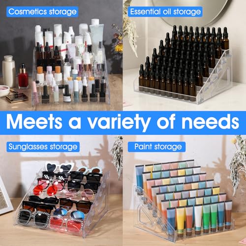 Acrylic Nail Polish Organizer Stand 84 Bottles 7 Layers Clear Display Rack