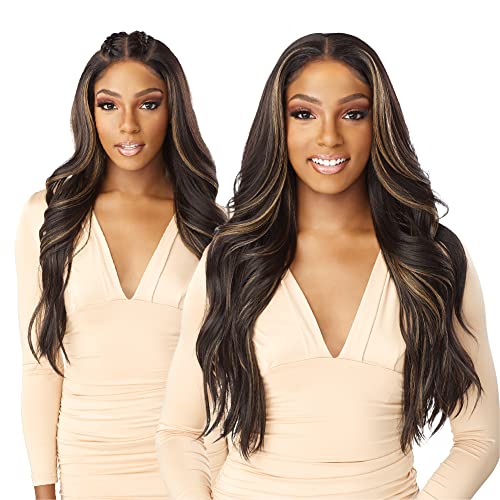 Synthetic Lace Front Wig - 13x6 Balayage Chocolate, Pre-Plucked HD Lace, Natural Hairline