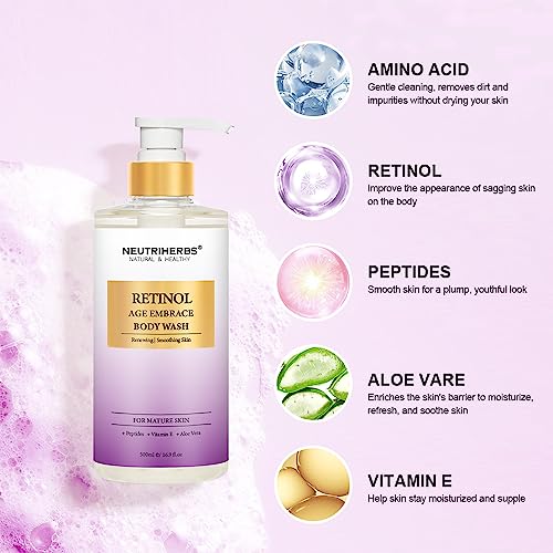 Retinol Body Wash - Anti-Aging Shower Gel for Smooth, Rejuvenated Skin - 16.9 fl oz