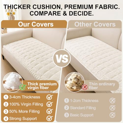 Beige Non-Slip Fuzzy Couch Cover for Dogs - 27.6x82.7 Inches