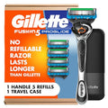 Gillette Fusion5 ProGlide Men Razor Kit – 5 Blade Refills, Handle & Travel Case