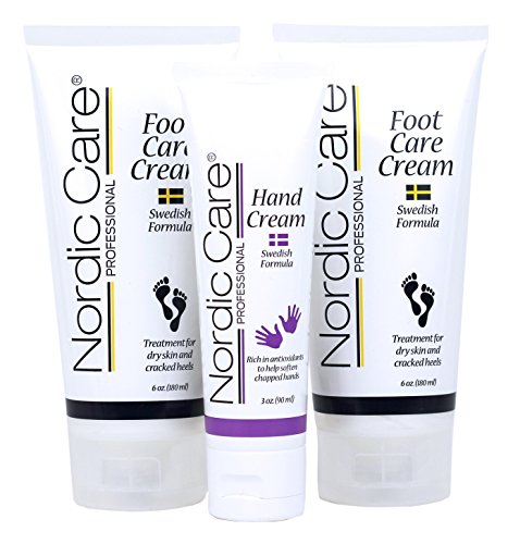 Nordic Care Foot & Hand Repair Cream Set for Dry Cracked Skin - 2 Pack