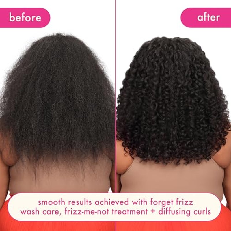 amika forget frizz anti-frizz conditioner | smoothing, humidity protection, up to 72 hour frizz control + lightweight hydration, for medium to thick coarse hair types 2a-4c