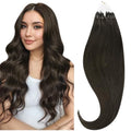 Dark Brown Micro Link Hair Extensions - Human Hair 20 Inch 50g 50 Strands - Micro Bead Weave