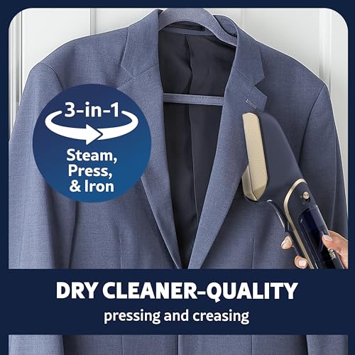 Conair 3-in-1 SteamPress & Iron for Clothes - Travel Steamer, Fabric Shaver, Extra Tank - One Size