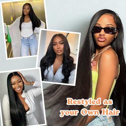 22 Inch Human Hair Lace Front Wigs for Black Women Natural Straight 13x4 Variation of THIS listing