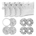 12 Pcs Disco Party Favors Disco Cosmetics Bag£¬Silver Glitter Sequin Makeup Handbag£¬Makeup Bag Hair Scrunchies Compact Mirror,70s 80s 90s Disco Party Favors Gifts for Women (4)