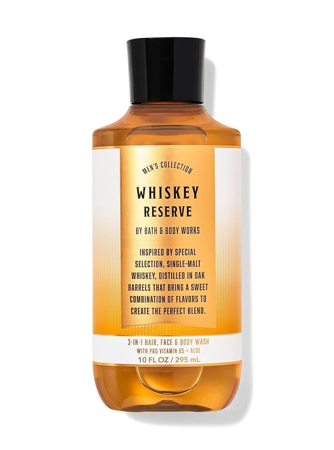 Bath & Body Whiskey Reserve Men's 3-In-1 Hair, Face and Body Wash