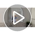 Arched Bathroom Vanity Mirror 40x30 Black - Over Sink Wall Mirror - Modern Design