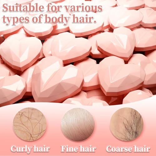 Chulan Hard Wax Beads, 900g No Rosin Hypoallergenic Hard Waxing Bead Spa for Sensitive Skin, Large Heart-Shape Wax Beans for Coarse Hair Removal, Body, Brazilian, Face, Bikini, Legs, Armpit Women Pink