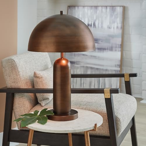 Industrial Metal Dome Table Lamp - Modern Accent Lighting