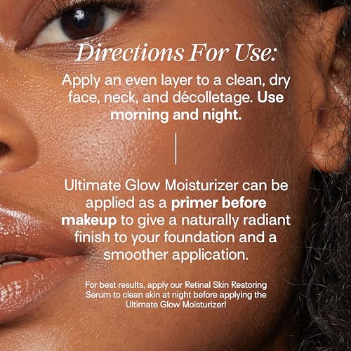Glowing Face Moisturizer with Peptides, Ceramides & Hyaluronic Acid for Dry Skin