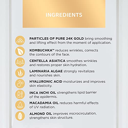 EVELINE COSMETICS GOLD LIFT EXPERT 40+ FACE FIRMING CREAM SERUM WITH 24K GOLD
