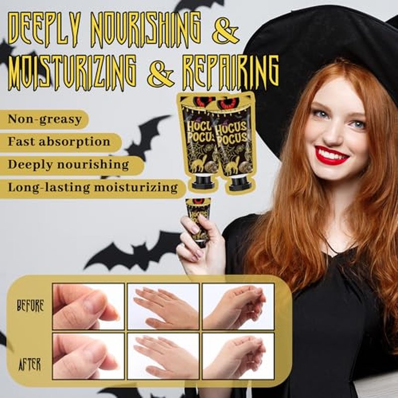 48 Sets Halloween Hand Cream Gifts Bulk Travel Lotion Size Halloween Party Gifts Favors Ghost Spiderweb Skull Hand Cream Birthday Christmas Party Supplies for Guest