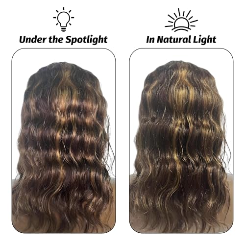 12 Inch Ombre Headband Wig Human Hair Body Wave #4/27 Highlight Glueless Wigs - Black Women Style