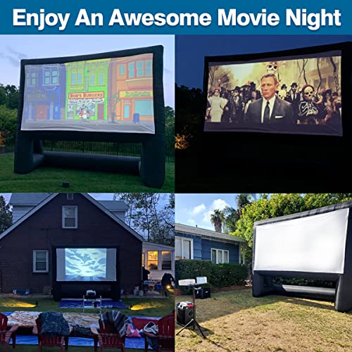16ft Inflatable Movie Screen with Air Blower & Carry Bag - Front/Rear Projection