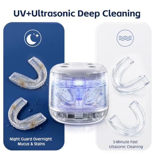 Ultrasonic Night Guard Cleaner with UV Deep Clean - Milk White Variation