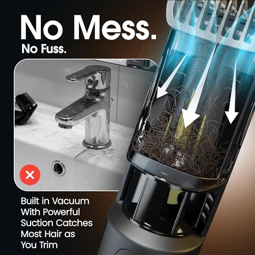 Bell+Howell Vacutrim Cordless Beard Trimmer with Vacuum & 20 Settings