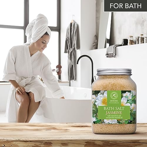 Jasmine Bath Salt 46oz - Relaxing Aromatherapy Sea Salt for Soothing Skin
