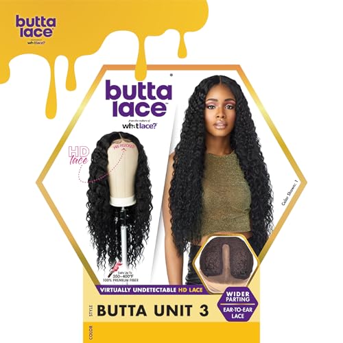 Sensationnel Butta LaceWig Unit 3 1B OFFBLACK HD Lace Frontal Synthetic Wig For Natural Hairline