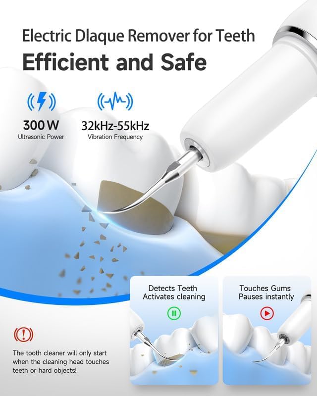 Plaque Remover for Teeth - Tartar & Stain Removal Device with 5 Modes
