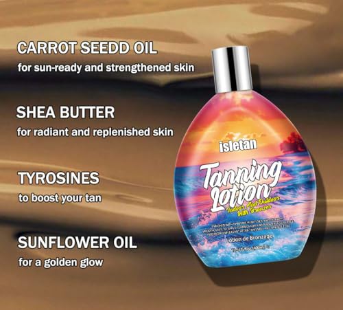 Indoor Tanning Lotion Accelerator with Bronzer - DHA Free, Cherry Scent, 13.5 Fl Oz
