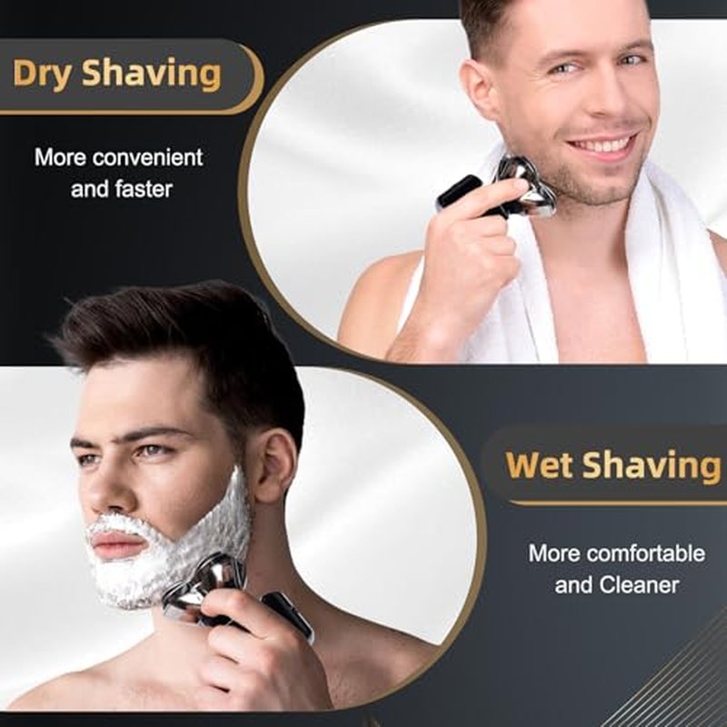 2Pack Pro 4 Shaver Replacement Heads Compatible with Skull Pitbulls Gold PRO, Silver PRO, Platinum PRO Head Shavers, Electric Shaver Half Head for Men/Women (2 PACK FOUTE)