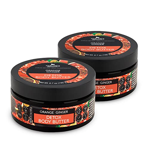 Nature's Beauty Orange Ginger Detox Body Butter Multi-Pack - 6.7 oz, Pack of 2, Rich Moisturizer for Hydration & Purification