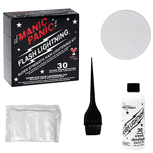 Vegan Hair Bleach Kit for Dark Hair - Lighten Up to 5 Levels, Includes Powder & Developer
