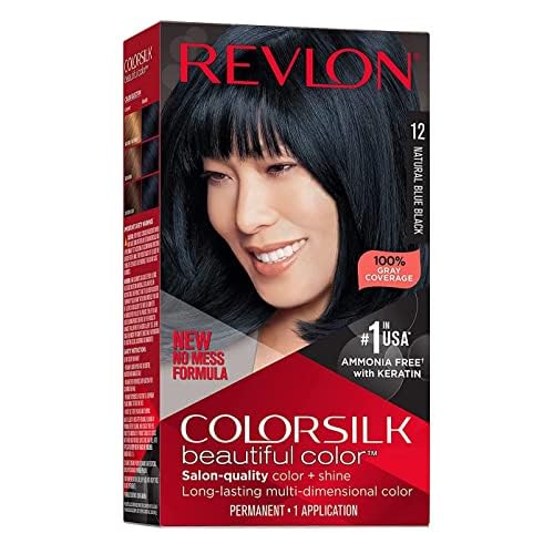 Revlon Colorsilk Beautiful Color, Natural Blue Black [12] 1 ea (Pack of 3)