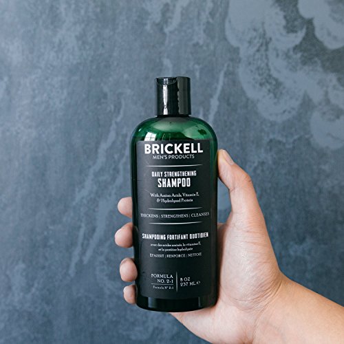 Brickell Men’s Daily Strengthening Mint & Tea Tree Shampoo 8oz - Sulfate & Paraben Free
