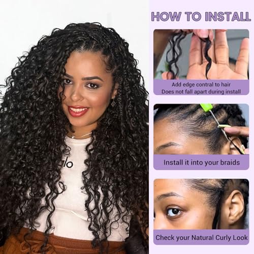 16 Inch Burmese Curly Human Hair Crochet Braids - Honey Blonde Highlights 60g