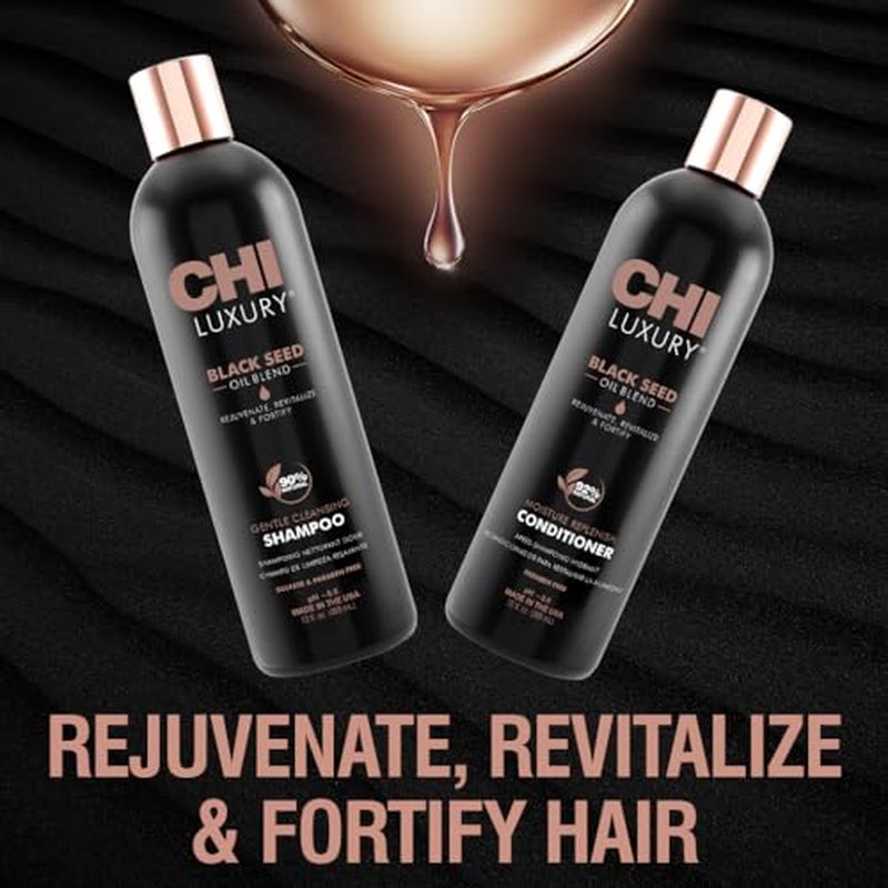 CHI Brand Luxury Black Seed Oil Blend Gentle Cleansing Shampoo & Moisture Replenish Conditioner 12 Fl Oz Each (pack Of 2)