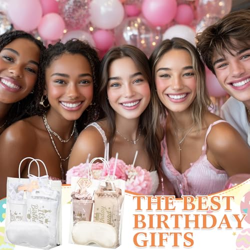 Birthday Squad Party Favors Set for Women Beige White - 6 Sets Variation