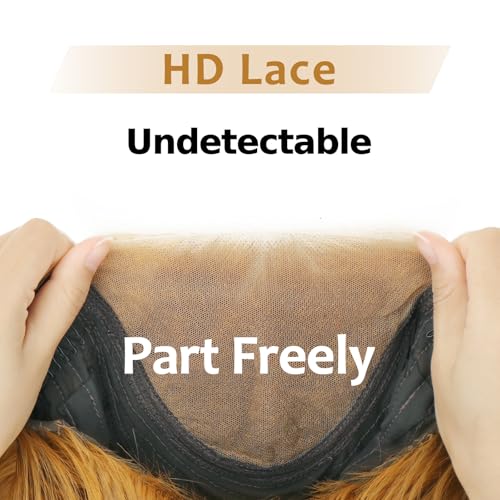Honey Blonde 26-inch Synthetic Lace Front Wig for Women, Glueless & Pre-Plucked