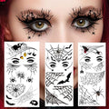 Premium Metallic Waterproof Tattoos Stickers - 160+ Shimmer Designs in Gold, Silver, Black and Turquoise Temporary Fake Jewelry Tattoos (Style 1)