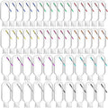 50 Pcs Traveling Bottles with Keychain 2oz Clear Plastic Hand Sanitizer Holder Keychain Empty Refillable Liquid Packing Container Squeeze Plastic Bottle with Lid,Rectangle