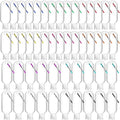 Refillable Travel Bottles with Keychain - 10 Colors, 2oz, Leakproof, 50 Pack