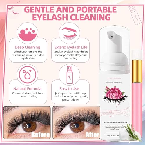 Pink DIY Lash Extension Kit 966Pcs for False Eyelash Extensions & Grooming