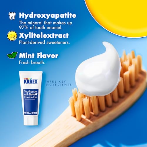 Karex Kid & Toddler Fluoride-Free Toothpaste Pack of 3 - 2.3 Ounce